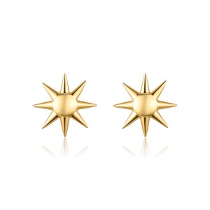 925 Sterling Silver Shining Star Stud Earring 40400090