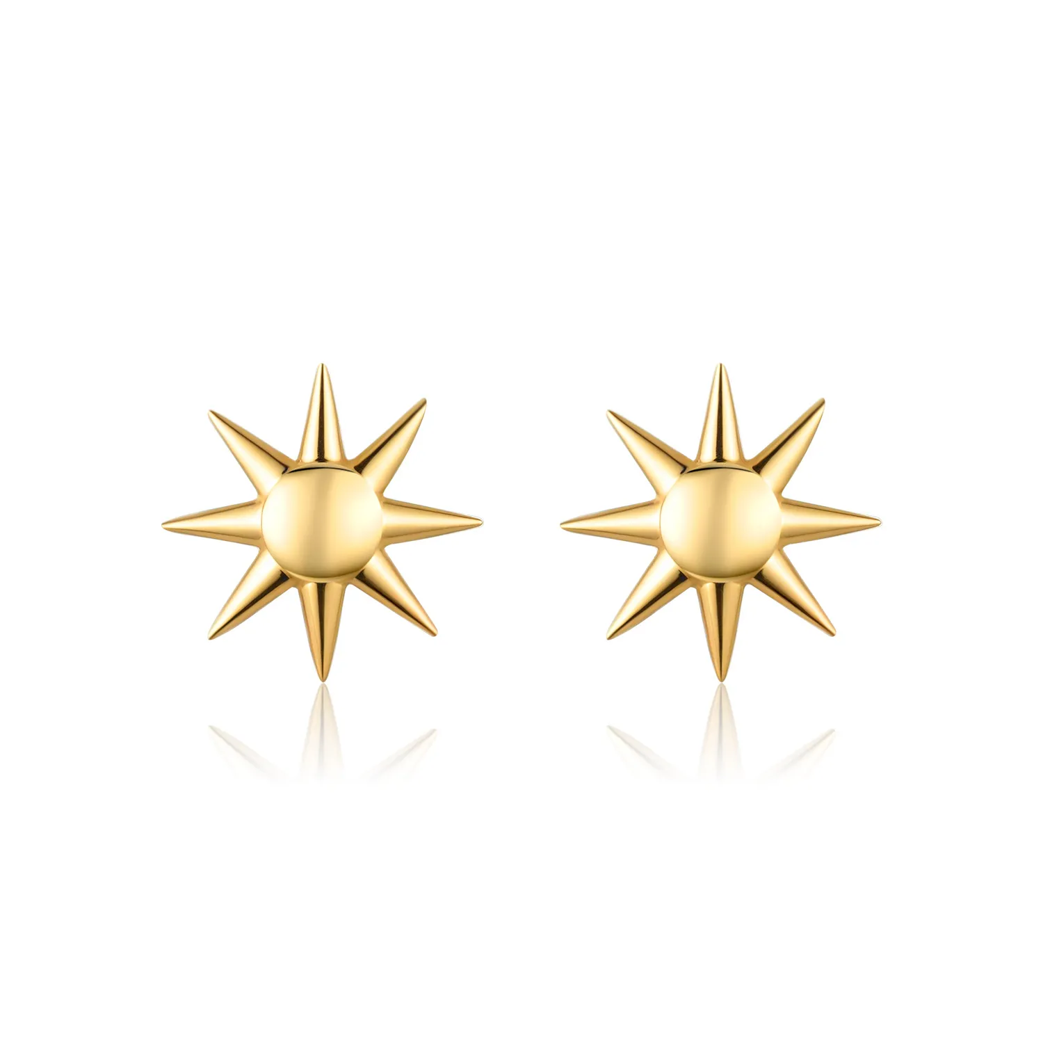 925 Sterling Silver Shining Star Stud Earring 40400090