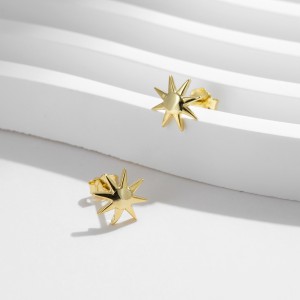 925 Sterling Silver Shining Star Stud Earring 40400090