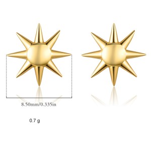 925 Sterling Silver Shining Star Stud Earring 40400090