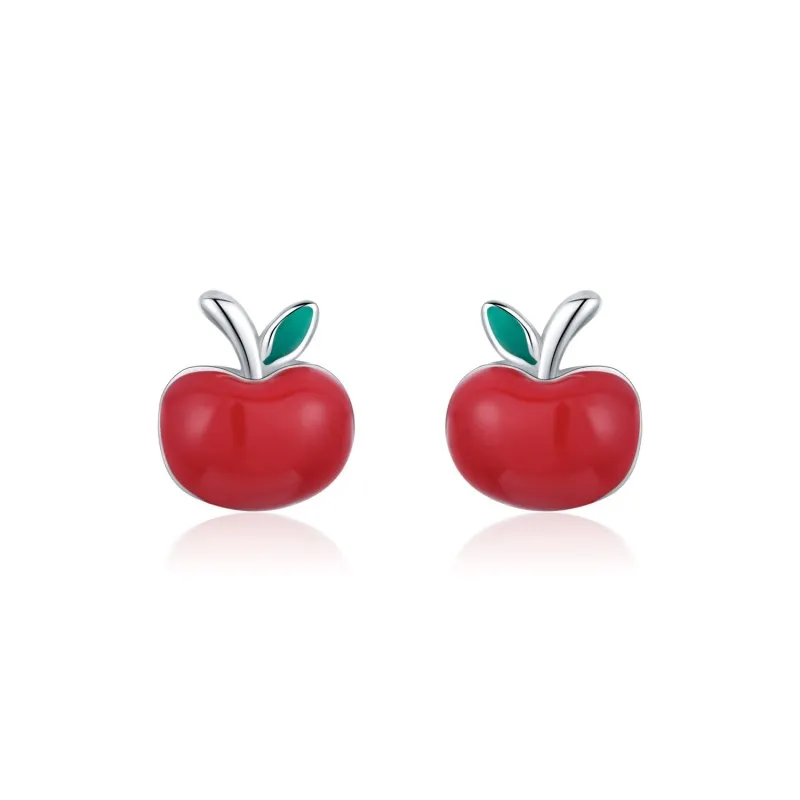 925 Sterling Silver Sweet Apple Stud Earring 40400094