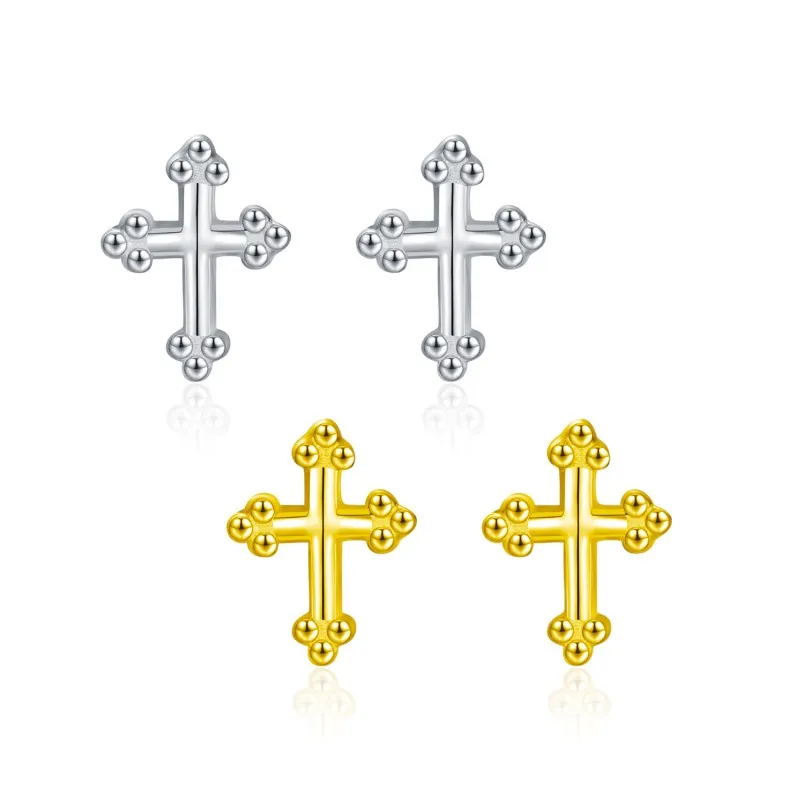 925 Sterling Silver Mini Cross Stud Earring 40400099
