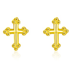 925 Sterling Silver Mini Cross Stud Earring 40400099