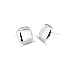 925 Sterling Silver Geometric Square Stud Earring 40400102