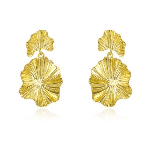 925 Sterling Silver Floral Leaf Drop Earring 40400107 925 Sterling Silver Floral Leaf Drop Earring 40400107