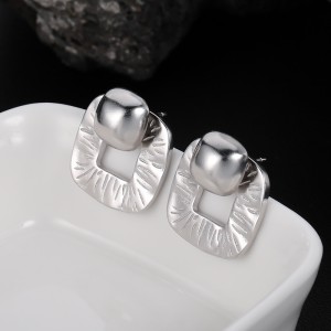 925 Sterling Silver Square Textured Stud Earring 40400108 925 Sterling Silver Square Textured Stud Earring 40400108