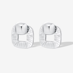925 Sterling Silver Square Textured Stud Earring 40400108 925 Sterling Silver Square Textured Stud Earring 40400108