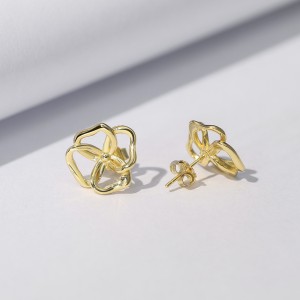 925 Sterling Silver Lucky Four-Leaf Clover Earring 40400112