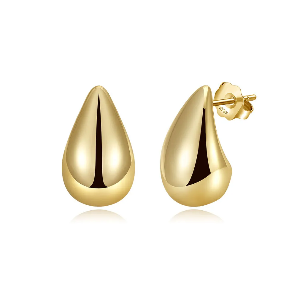 925 Sterling Silver Polished Teardrop Stud Earrings 40400114
