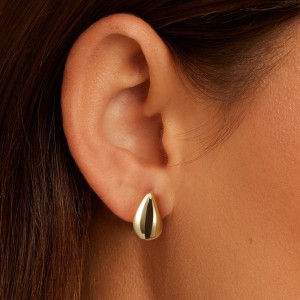 925 Sterling Silver Polished Teardrop Stud Earrings 40400114