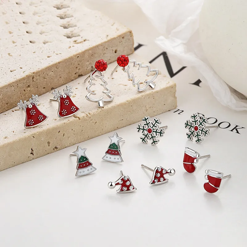 925 Sterling Silver Christmas Series Stud Earring 40400123