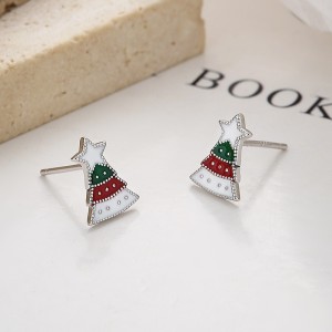 925 Sterling Silver Christmas Series Stud Earring 40400123