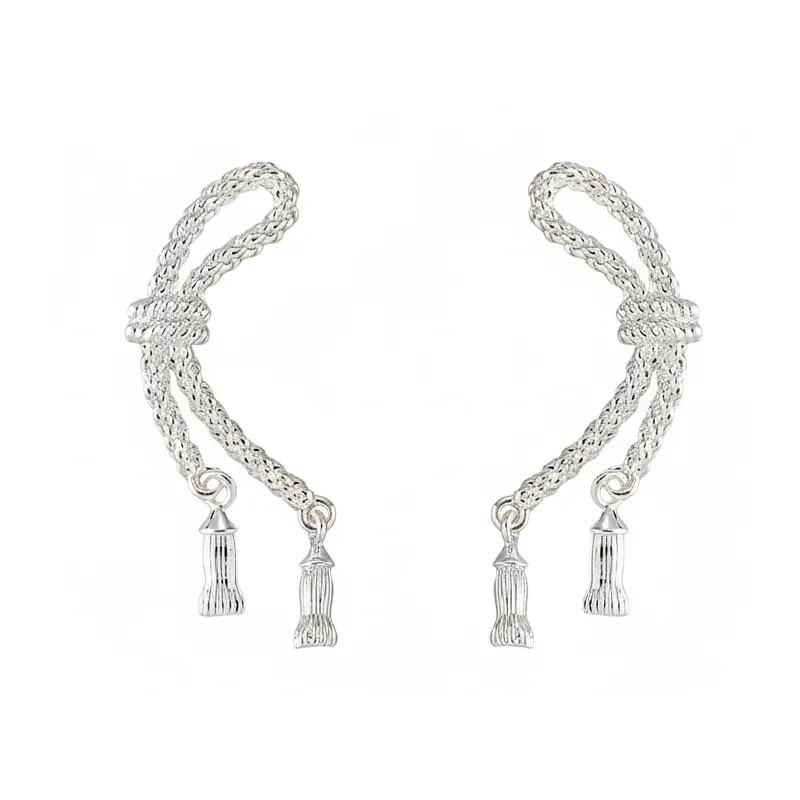 925 Sterling Silver Vintage Twisted Bow Stud Earring 40400125 925 Sterling Silver Vintage Twisted Bow Stud Earring 40400125