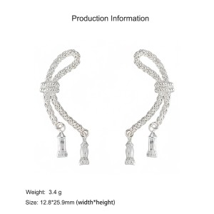 925 Sterling Silver Vintage Twisted Bow Stud Earring 40400125 925 Sterling Silver Vintage Twisted Bow Stud Earring 40400125