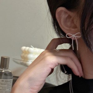 925 Sterling Silver Vintage Texture Bow Stud Earring 40400126 925 Sterling Silver Vintage Texture Bow Stud Earring 40400126