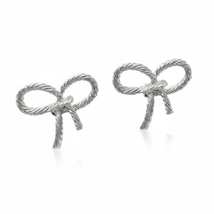 925 Sterling Silver Twisted Rope Bow Stud Earring 40400127 925 Sterling Silver Twisted Rope Bow Stud Earring 40400127