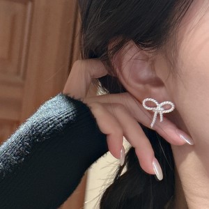 925 Sterling Silver Twisted Rope Bow Stud Earring 40400127 925 Sterling Silver Twisted Rope Bow Stud Earring 40400127
