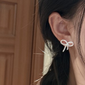 925 Sterling Silver Twisted Rope Bow Stud Earring 40400127 925 Sterling Silver Twisted Rope Bow Stud Earring 40400127