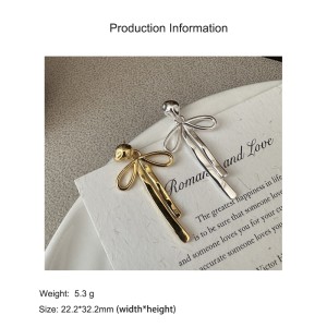 925 Sterling Silver Textured Bow Earring 40400128 925 Sterling Silver Textured Bow Earring 40400128