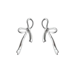 925 Sterling Silver Wire Bow Stud Earring 40400131 925 Sterling Silver Wire Bow Stud Earring 40400131