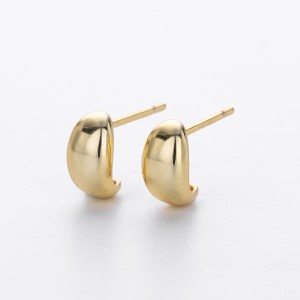 925 Sterling Silver Smooth Bean Stud Earrings 40400132 925 Sterling Silver Smooth Bean Stud Earrings 40400132