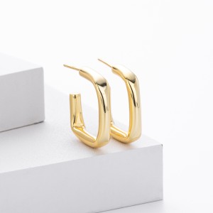 925 Sterling Silver Minimalist Hollow Tube C-Stud Earrings 40400134 925 Sterling Silver Minimalist Hollow Tube C-Stud Earrings 40400134