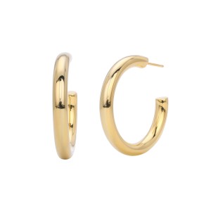 925 Sterling Silver Polished Chunky C-Hoop Earrings 40400137