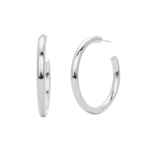925 Sterling Silver Polished Chunky C-Hoop Earrings 40400137