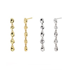 925 Sterling Silver Liquid Metal Nugget Drop Stud Earrings 40400139 925 Sterling Silver Liquid Metal Nugget Drop Stud Earrings 40400139