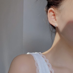 925 Sterling Silver Smooth Oval Bean Stud Earrings 40400145