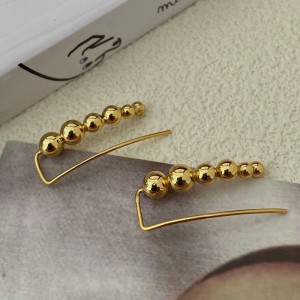 925 Sterling Silver Curved Graduated Ball Stud Earrings 40400149 925 Sterling Silver Curved Graduated Ball Stud Earrings 40400149