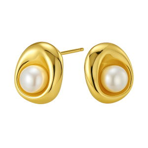 Geometric Pearl Stud Earring 40500005