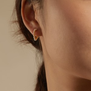 Love Heart Pearls Stud Earring 40500014