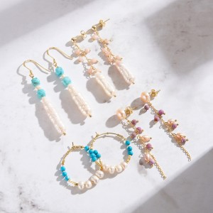 925 Sterling Silver Fresh Water Pearl Micarex Tassel Earring 40500036