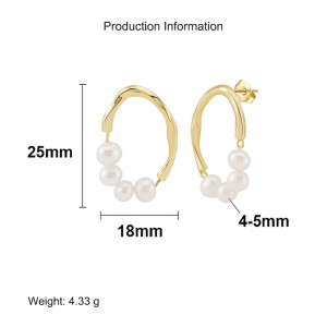 925 Sterling Silver Fresh Water Pearl Stud Earring 40500037