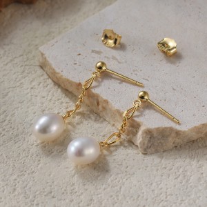 925 Sterling Silver Fresh Water Pearl Stud Earring 40500039