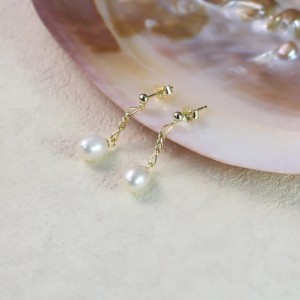 925 Sterling Silver Fresh Water Pearl Stud Earring 40500039