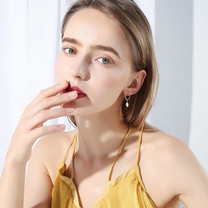 925 Sterling Silver Vintage Fresh Water Pearl Hoop Stud Earring 40500045