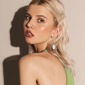 925 Sterling Silver Baroque Fresh Water Pearl Stud Earring 40500047