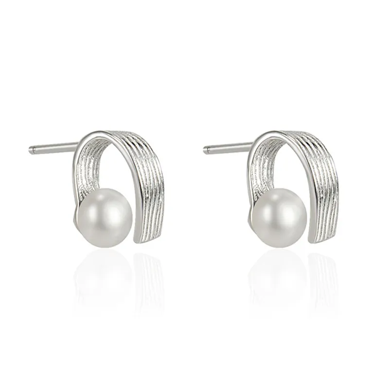 925 Sterling Silver Fold Metal Fresh Water Pearl 40500054