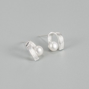 925 Sterling Silver Fold Metal Fresh Water Pearl 40500054