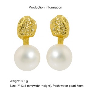 925 Sterling Silver Fresh Water Pearl Stud Earring 40500067
