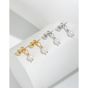 925 Sterling Silver Fresh Water Pearl Stud Earring 40500068