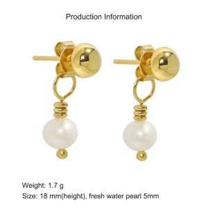925 Sterling Silver Fresh Water Pearl Stud Earring 40500068