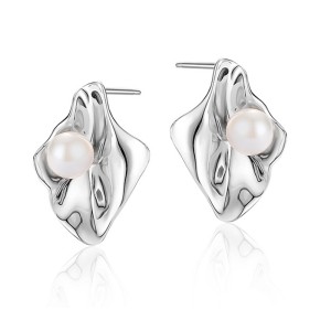 925 Sterling Silver Irregular Pearl Stud Earring 40500071 925 Sterling Silver Irregular Pearl Stud Earring 40500071
