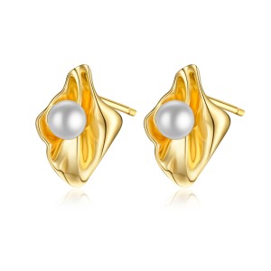 925 Sterling Silver Irregular Pearl Stud Earring 40500071 925 Sterling Silver Irregular Pearl Stud Earring 40500071
