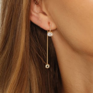 925 Sterling Silver Freshwater Pearl Tassel Stud Earring 40500075 925 Sterling Silver Freshwater Pearl Tassel Stud Earring 40500075