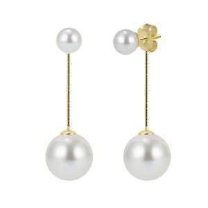 925 Sterling Silver Linear Chain Tassel Shell Pearl Drop Earrings 40500079 925 Sterling Silver Linear Chain Tassel Shell Pearl Drop Earrings 40500079