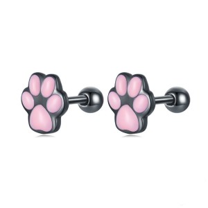 Cat Footprint Screw Back Stud Earring 40600011 Cat Footprint Screw Back Stud Earring 40600011
