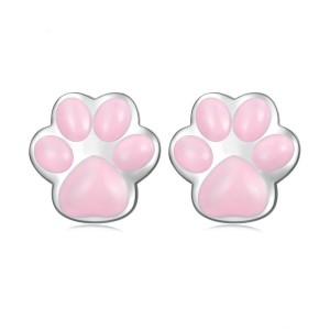 Cat Footprint Screw Back Stud Earring 40600011 Cat Footprint Screw Back Stud Earring 40600011